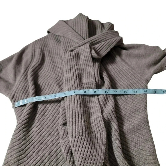 Adrienne vittadini studio size S cardigan longsleeve Gray open front women's - Picture 4 of 6